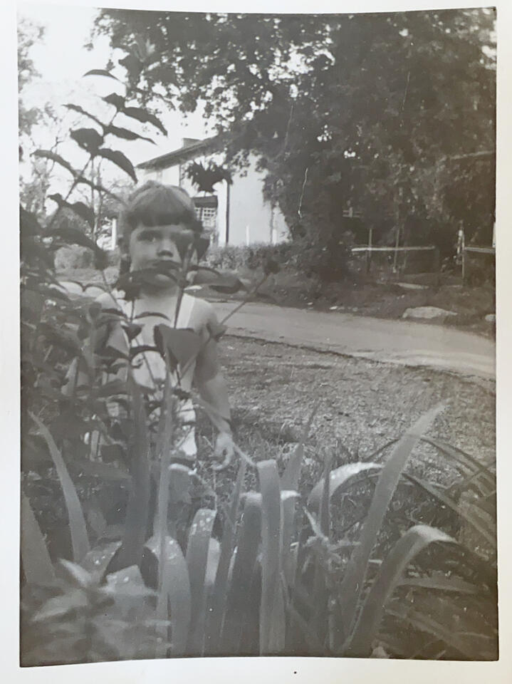 Young Ellen in the garden