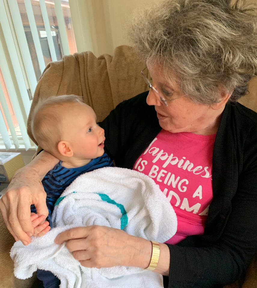 Ellen and grandson Donovan Maddox