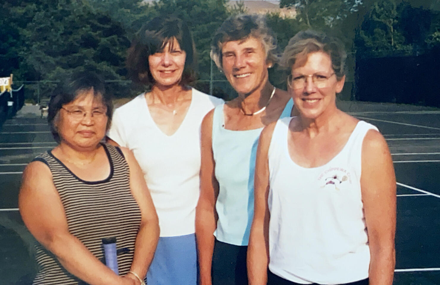 Ellen with tennis friends