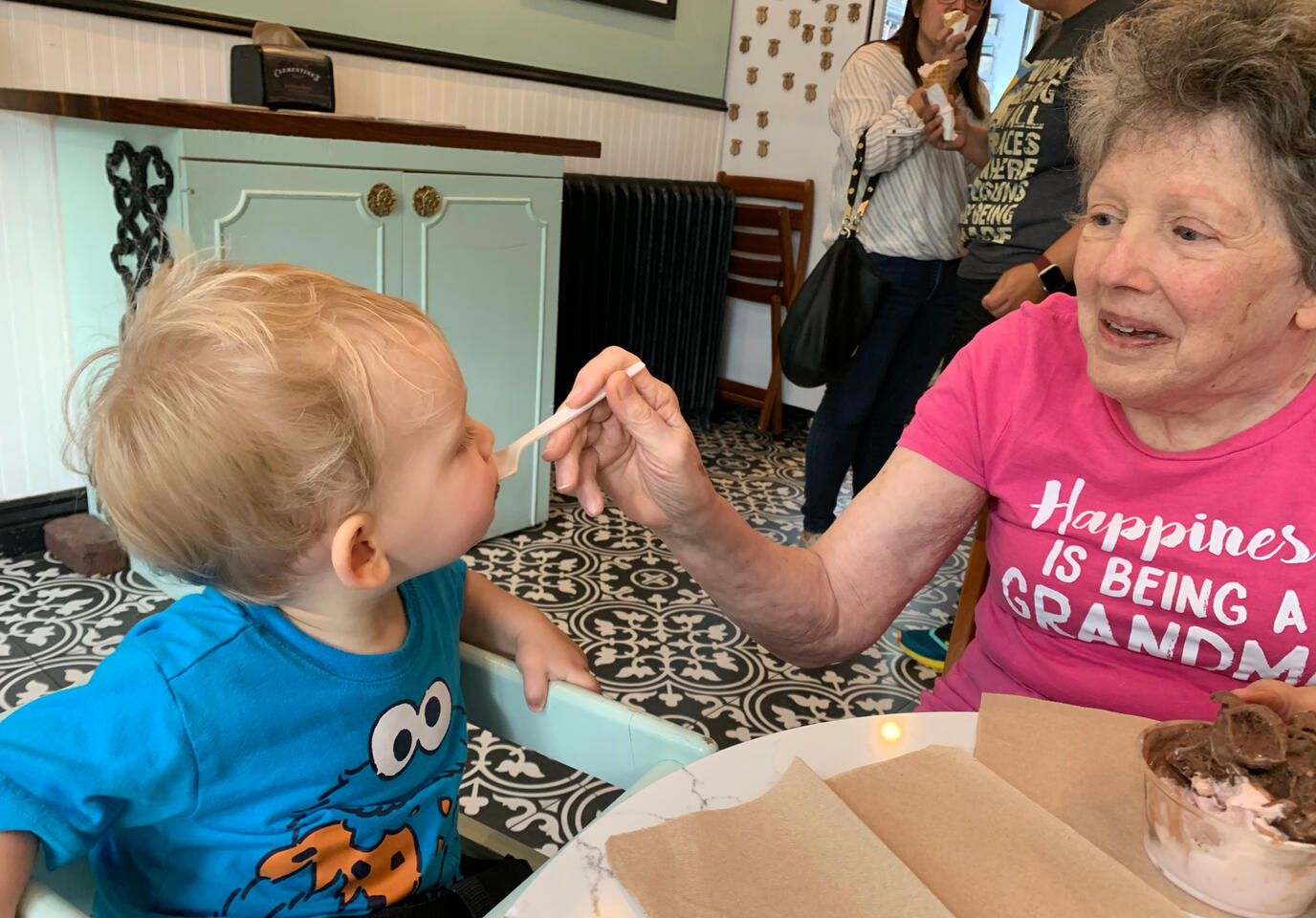Ellen and grandson Donovan Maddox